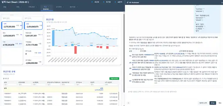 현금흐름 — AI 분석