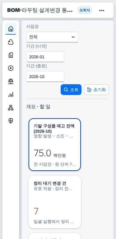 좁은 화면 390px — 개요