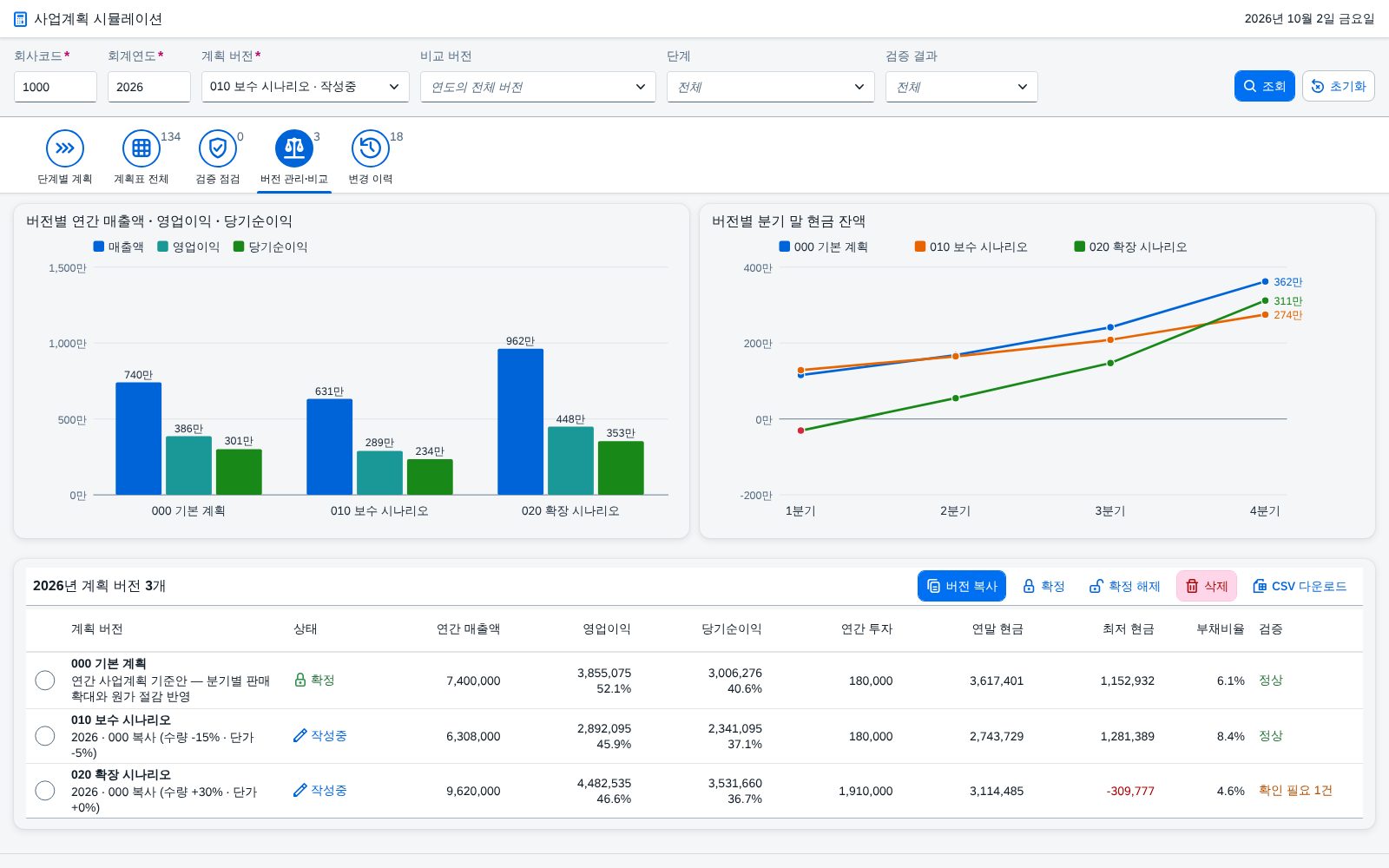 ⑩ 버전 관리·비교