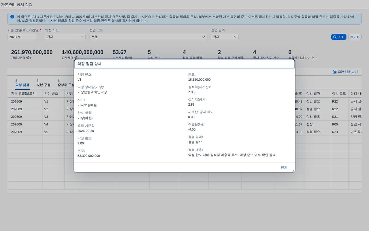 약정 산식 상세 팝업 약정 산식 상세 팝업