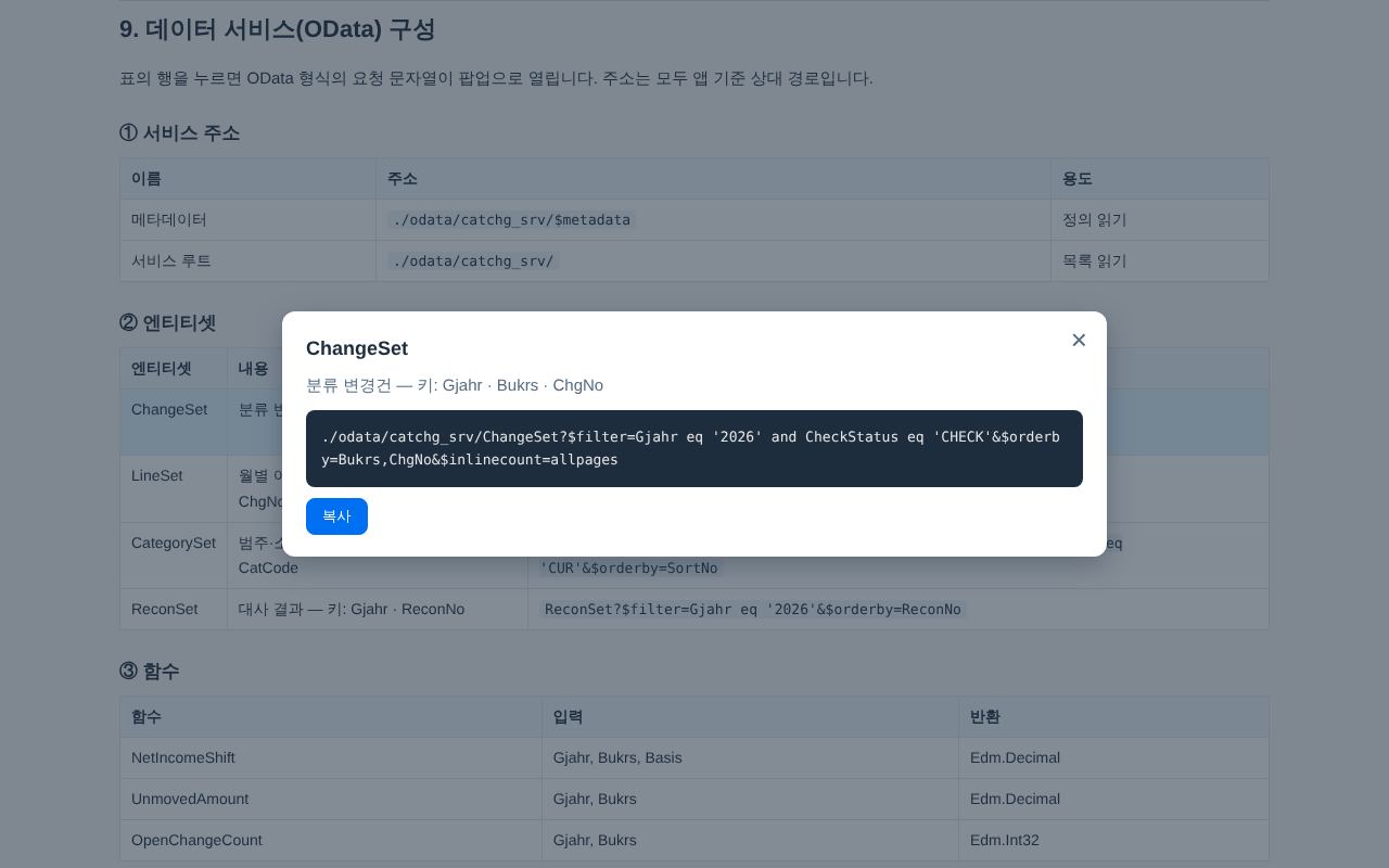 요청 팝업(설명서) 요청 팝업(설명서)