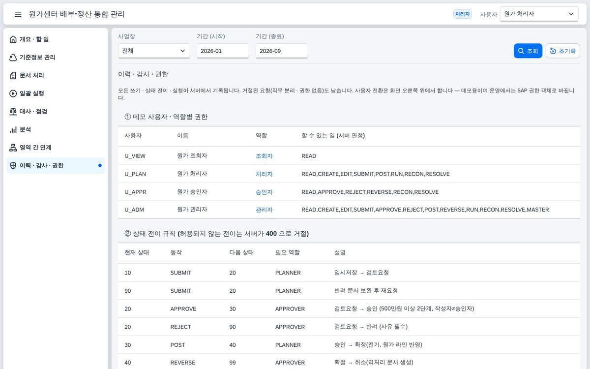 감사 기록 감사 기록