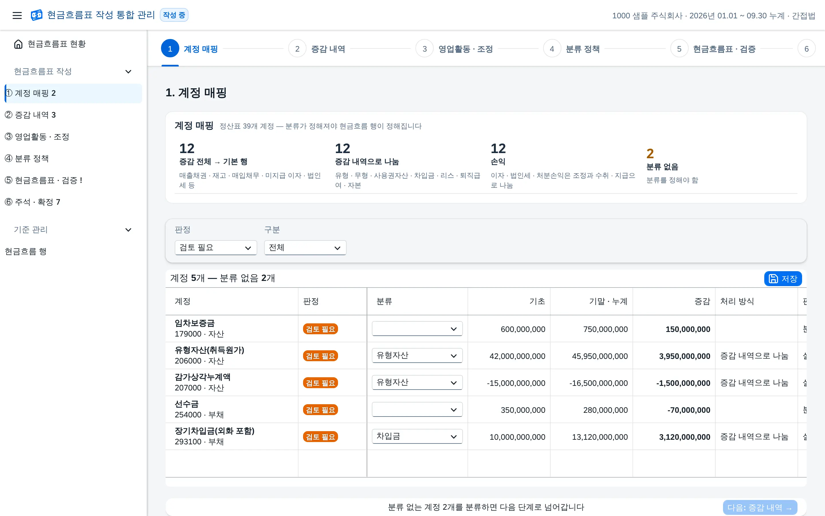 단계 ① 계정 매핑