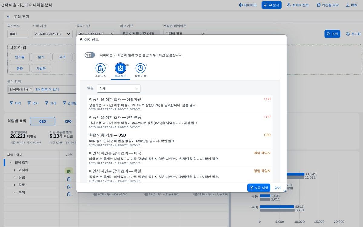 AI 에이전트 — 받은 보고 AI 에이전트 — 받은 보고
