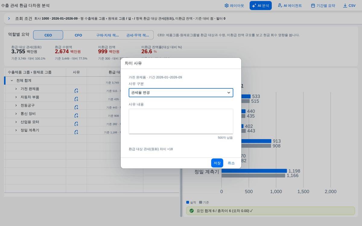 차이 사유 입력 차이 사유 입력