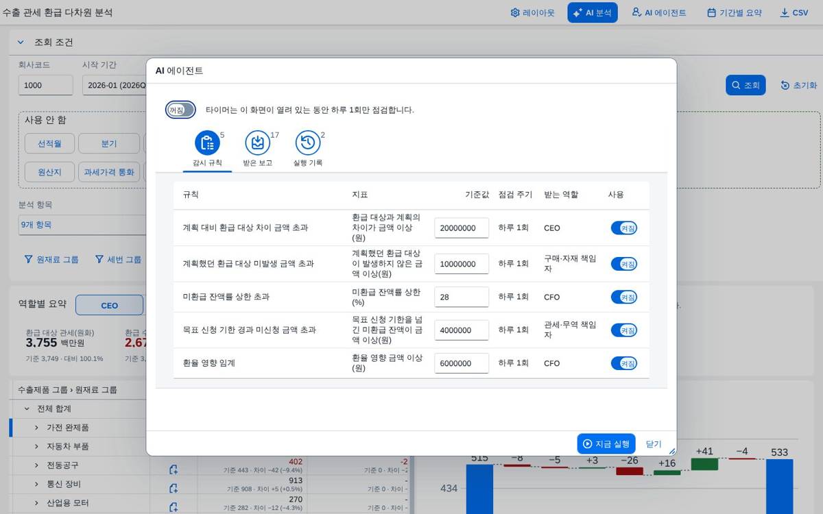 AI 에이전트 — 감시 규칙 AI 에이전트 — 감시 규칙