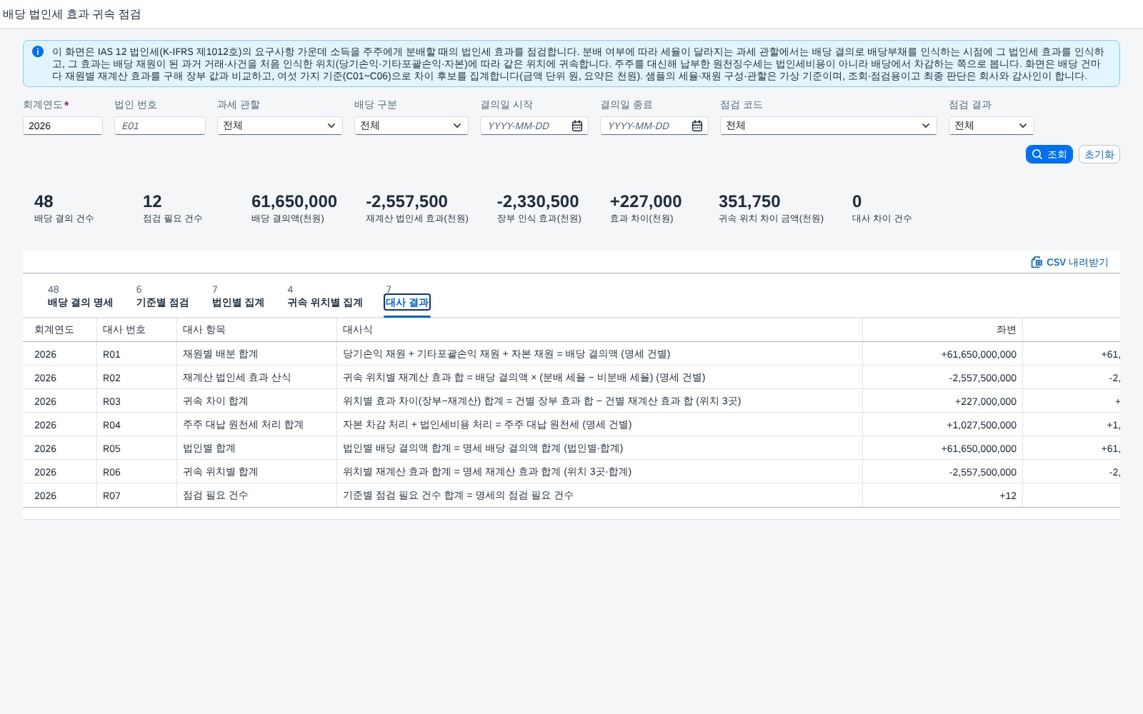 대사 결과 대사 결과