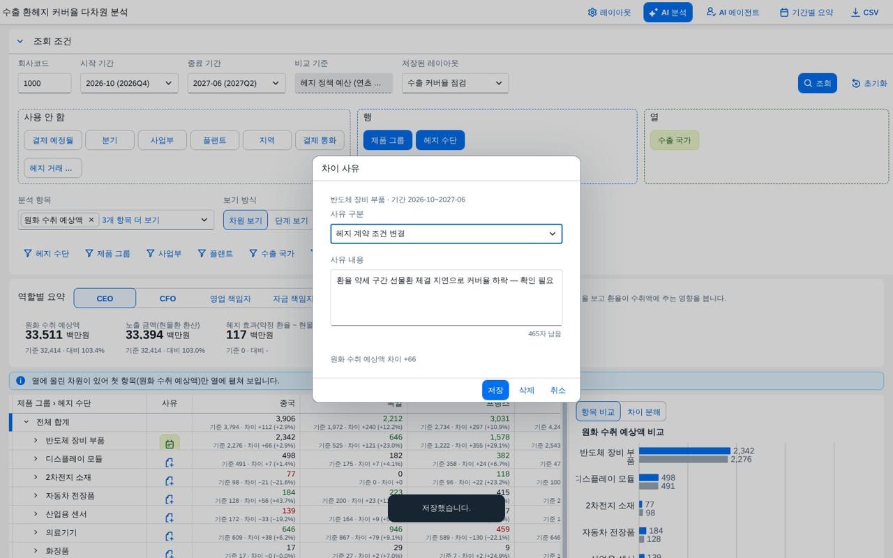차이 사유 입력 차이 사유 입력