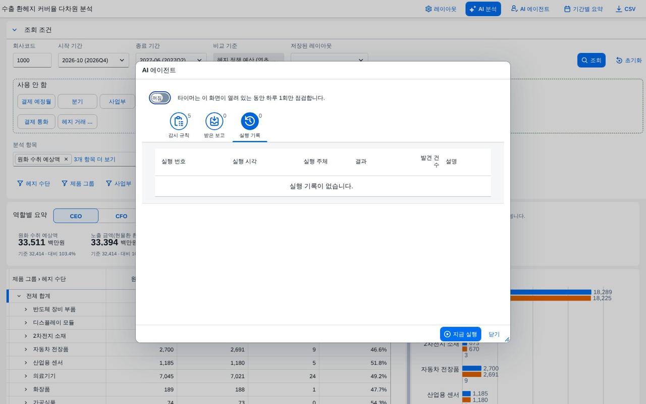 AI 에이전트 · 실행 기록 AI 에이전트 · 실행 기록