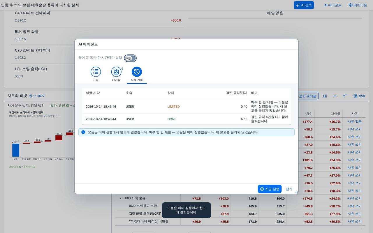 실행 기록과 하루 한 번 제한 실행 기록과 하루 한 번 제한