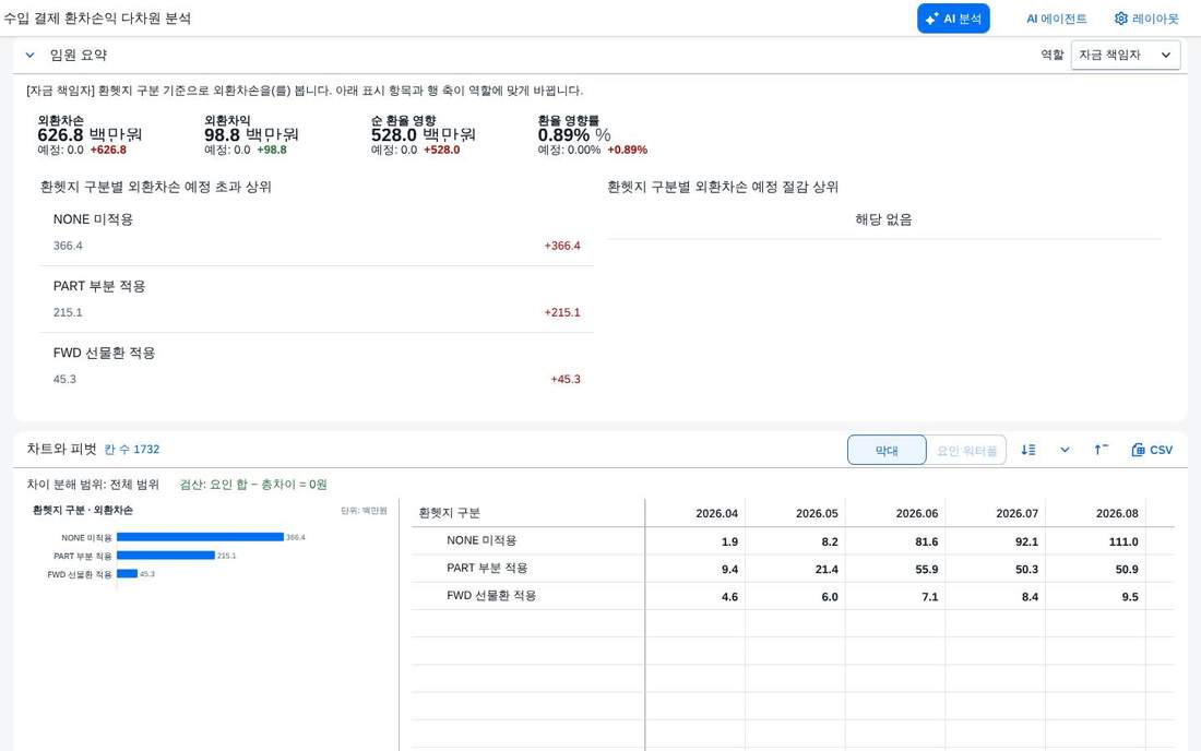 경영 요약 — 자금 책임자