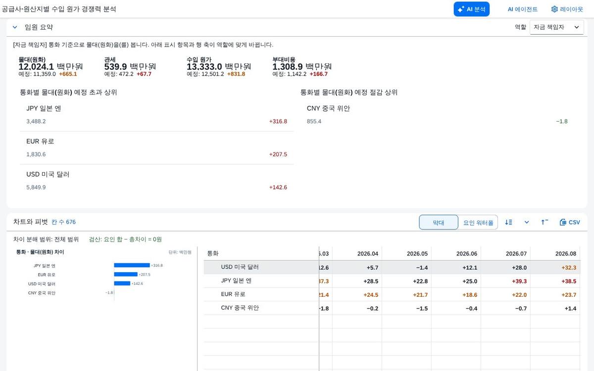 자금 책임자의 요약
