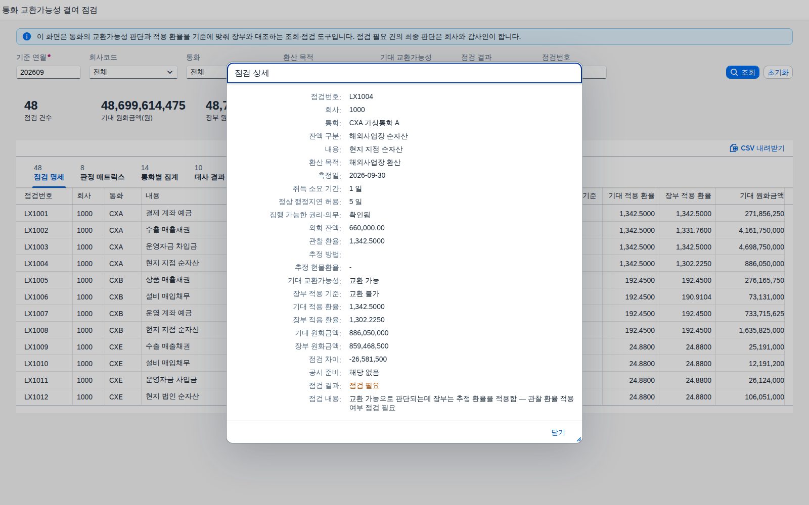 점검 상세 다이얼로그
