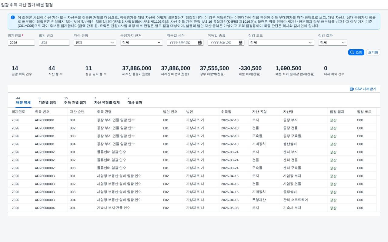 조회조건 · 요약 지표 · 배분 명세 조회조건 · 요약 지표 · 배분 명세