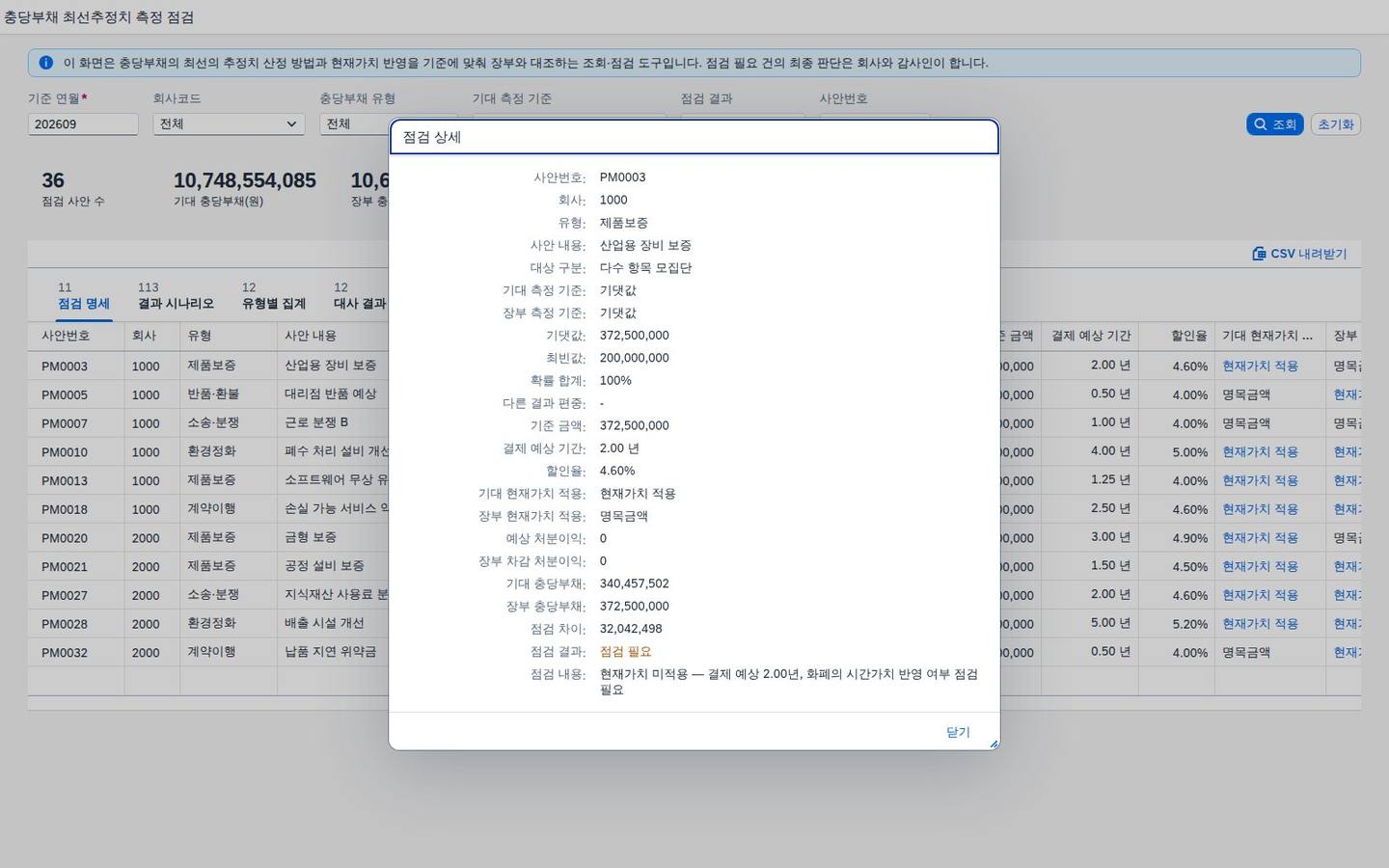 사안 상세 다이얼로그 사안 상세 다이얼로그