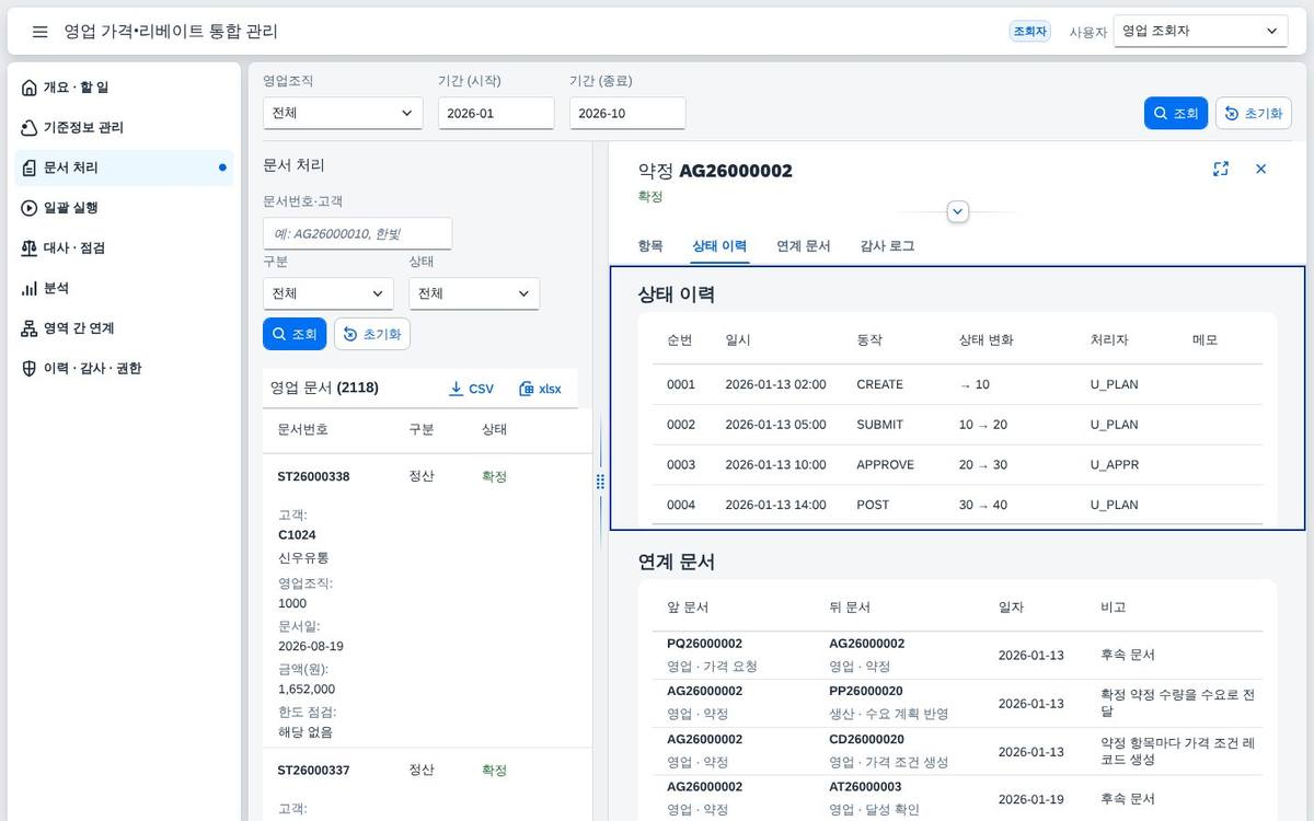 상태 이력
