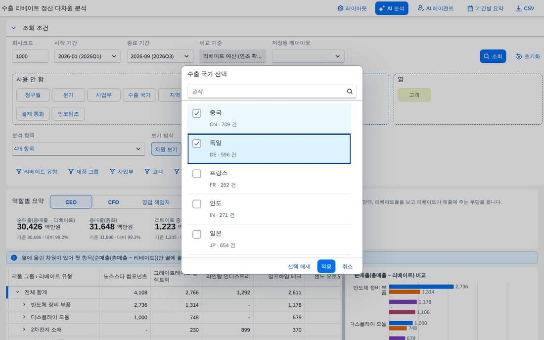 값을 고른 상태