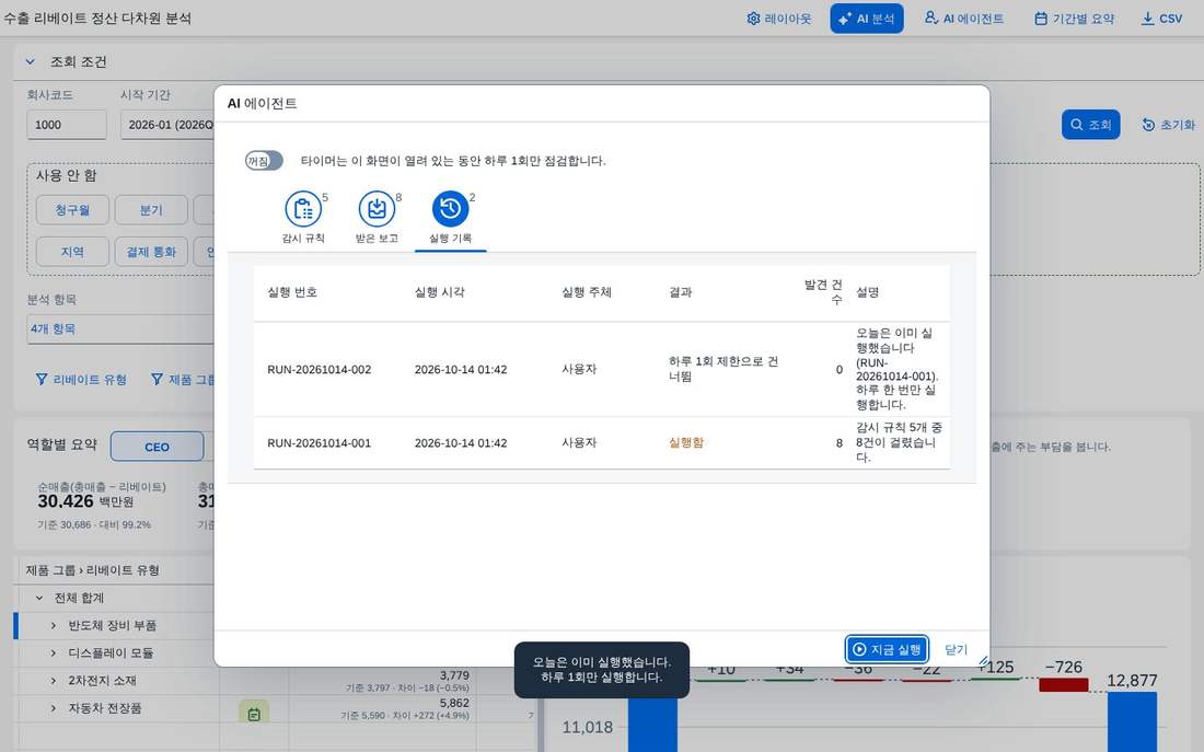 하루 한 번 제한