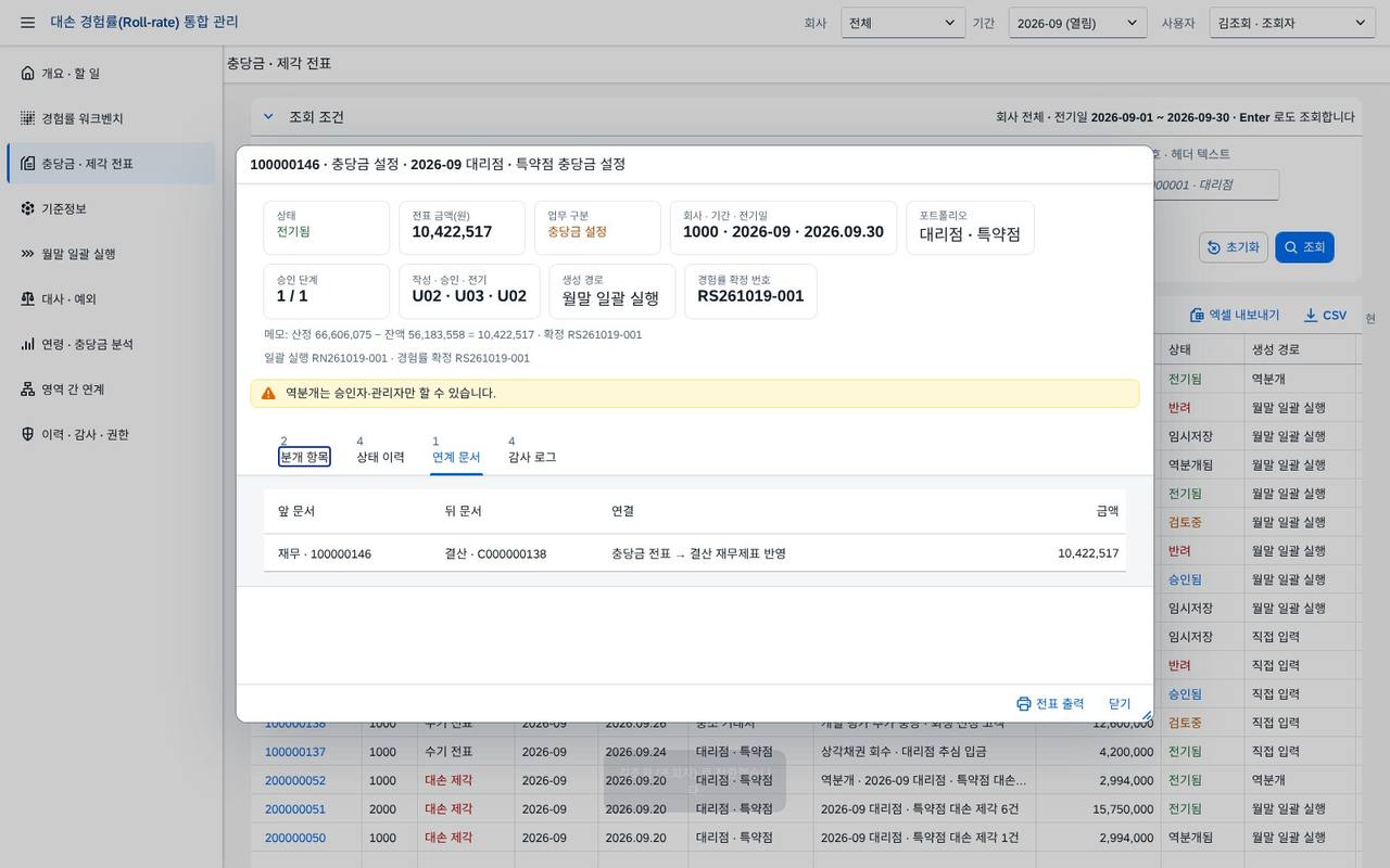 조회자 화면 조회자 화면