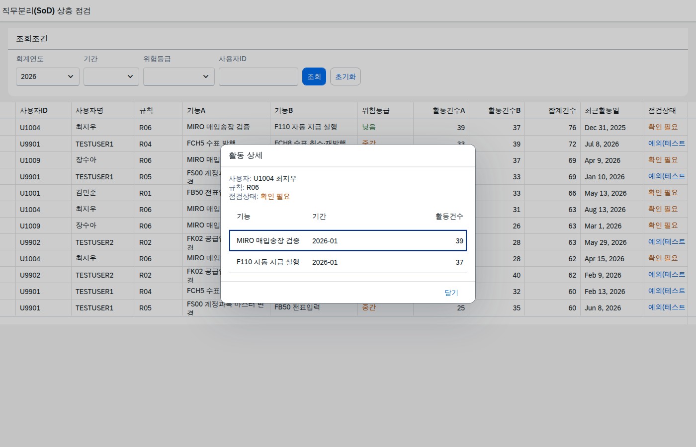 행 클릭 시 뜨는 활동 상세 다이얼로그