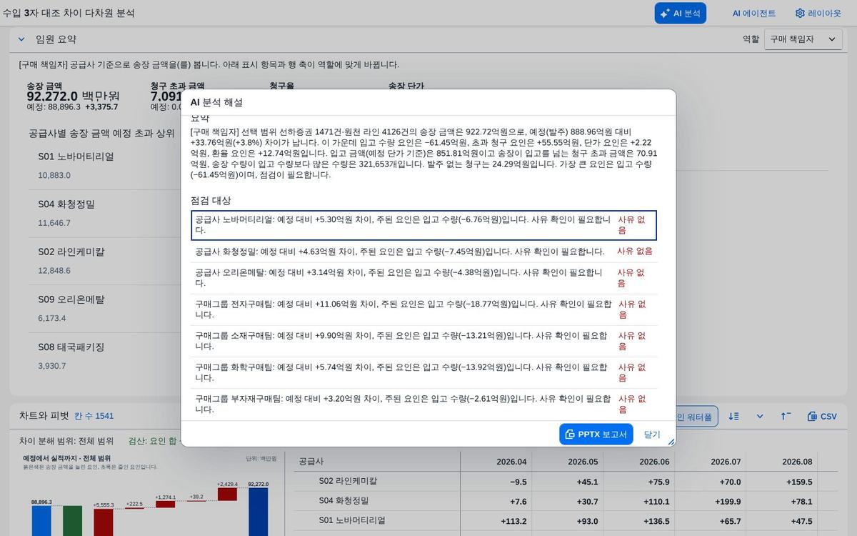 AI 분석 — 요약과 점검 대상