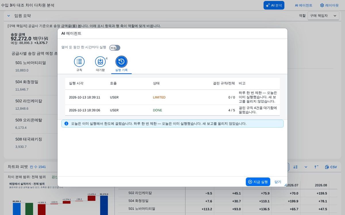 실행 기록 — 하루 한 번 제한