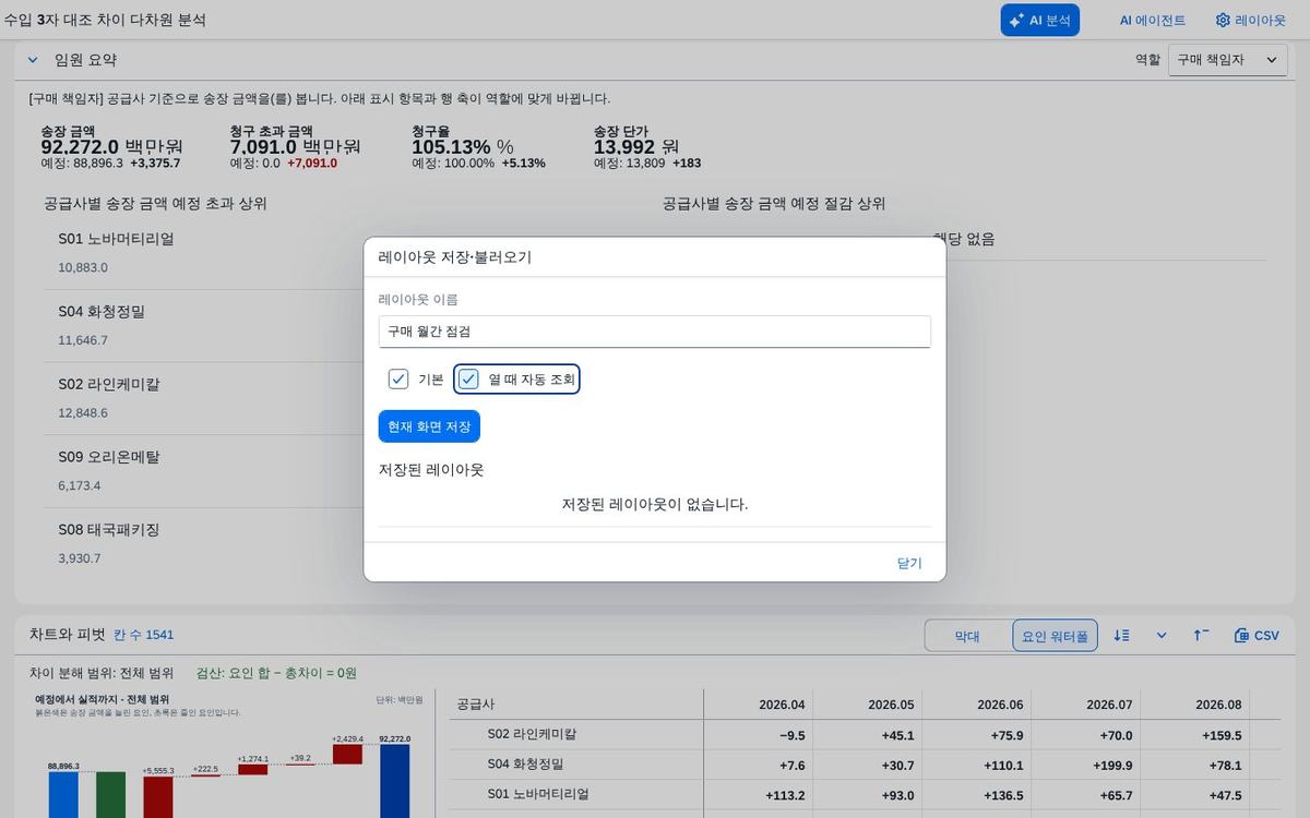 레이아웃 — 저장 창