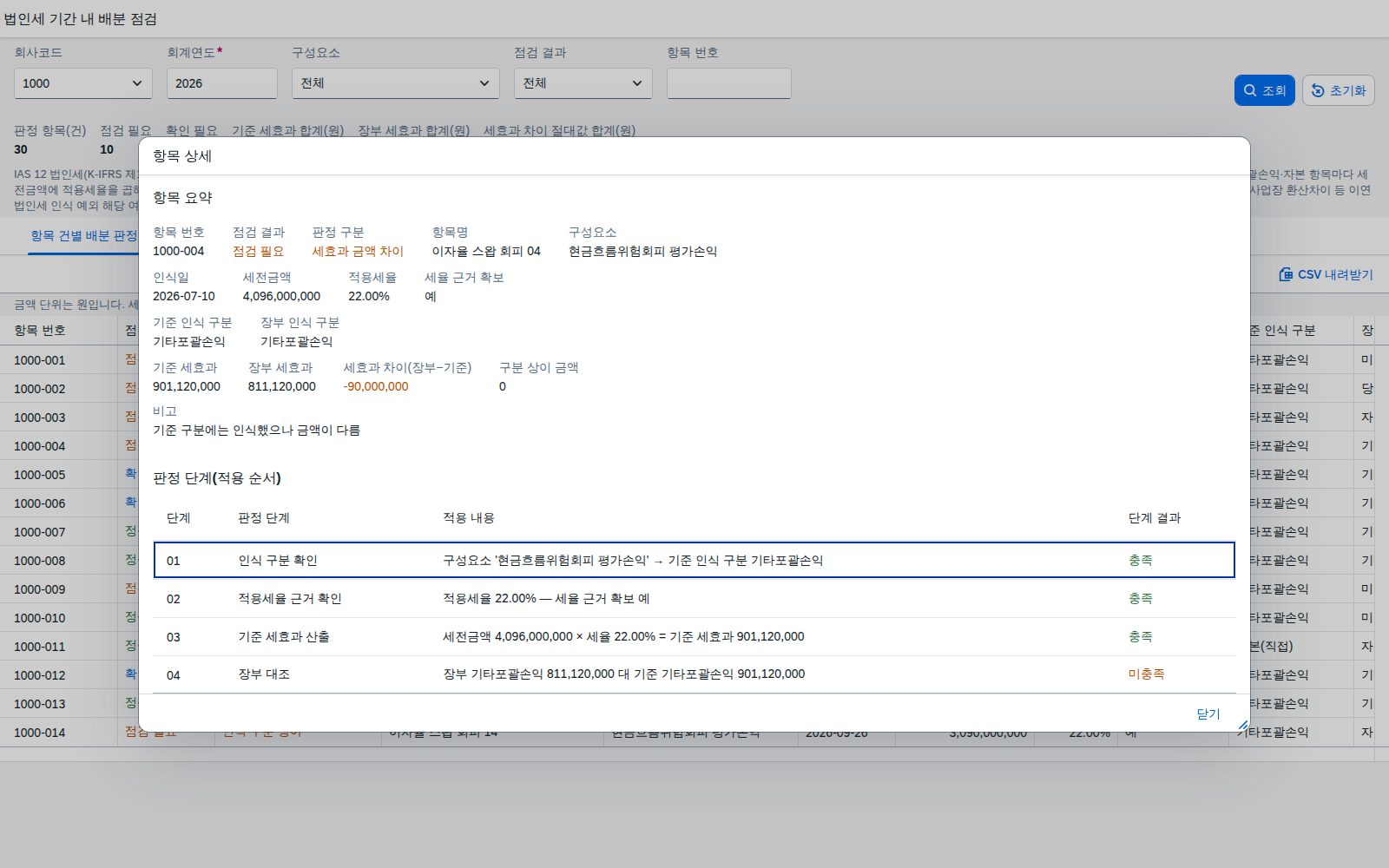 항목 상세 다이얼로그 항목 상세 다이얼로그